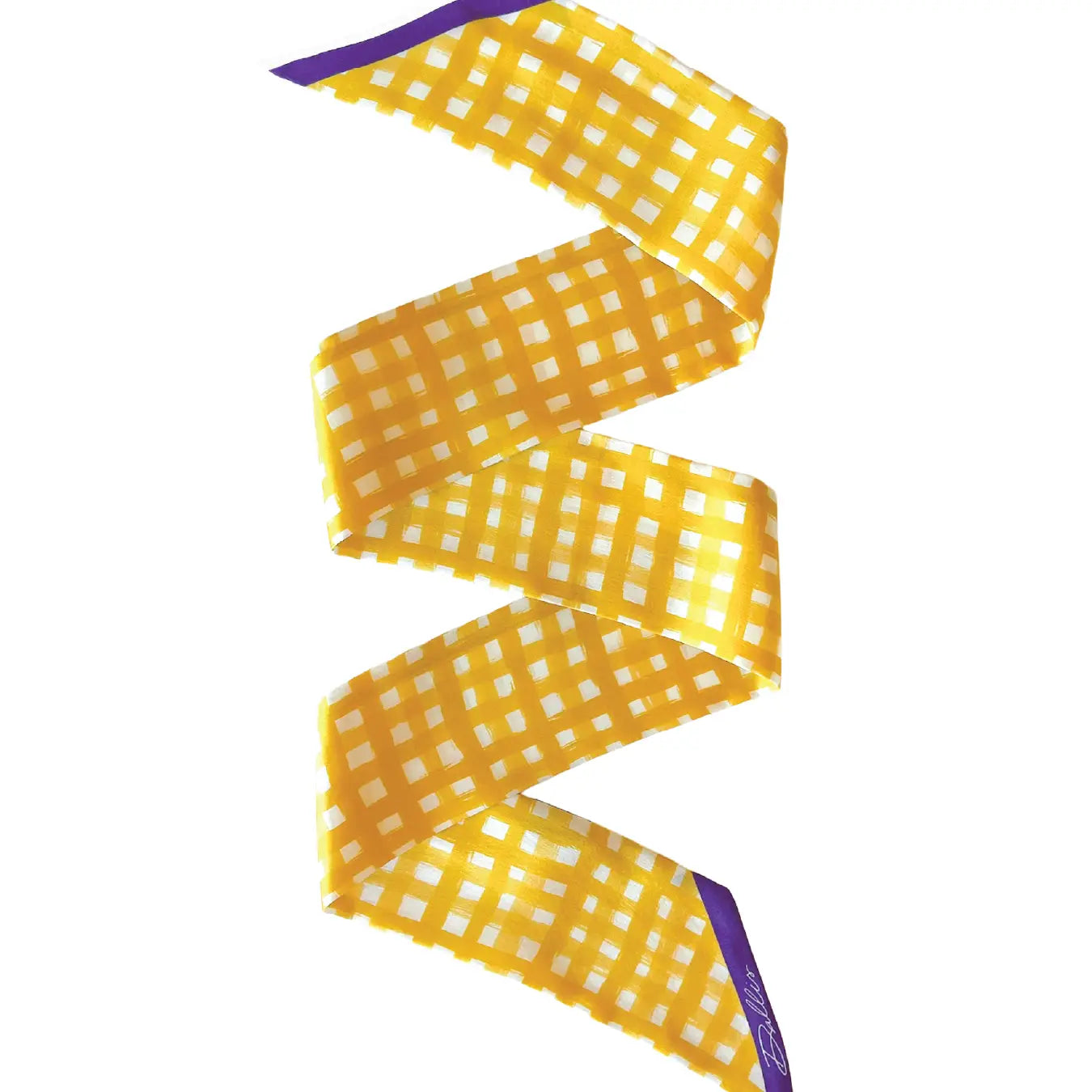 Tailgate Check Twilly in Purple & Gold