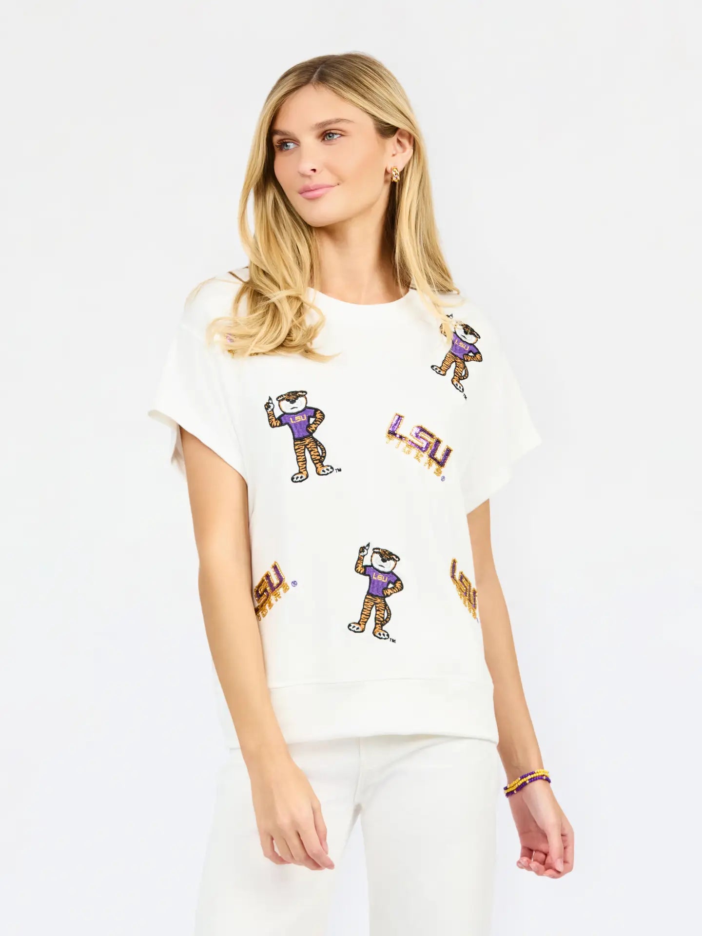 LSU Tigers Women's Emily Top Icons