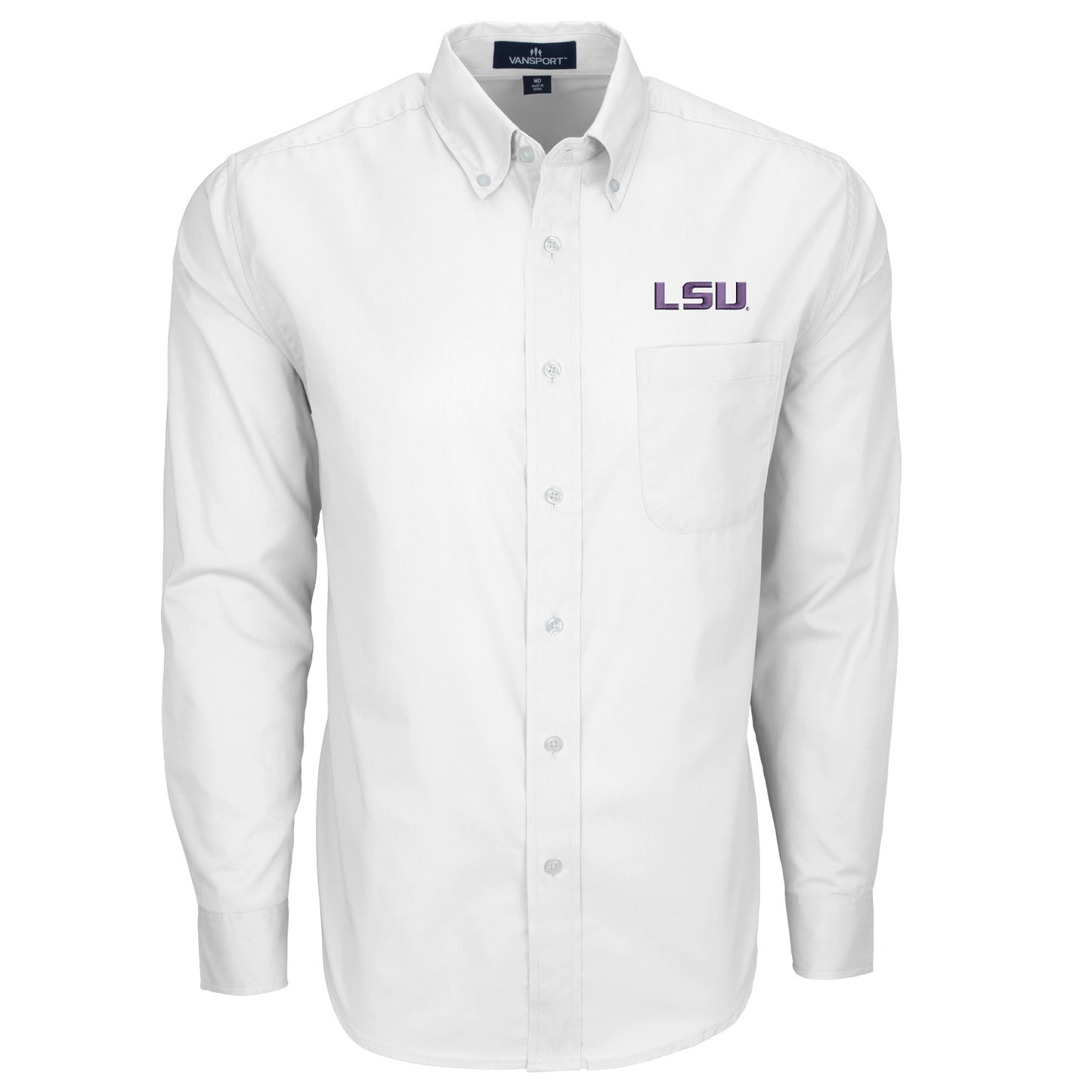 LSU Tigers Men's Dress Shirt Wicked Woven
