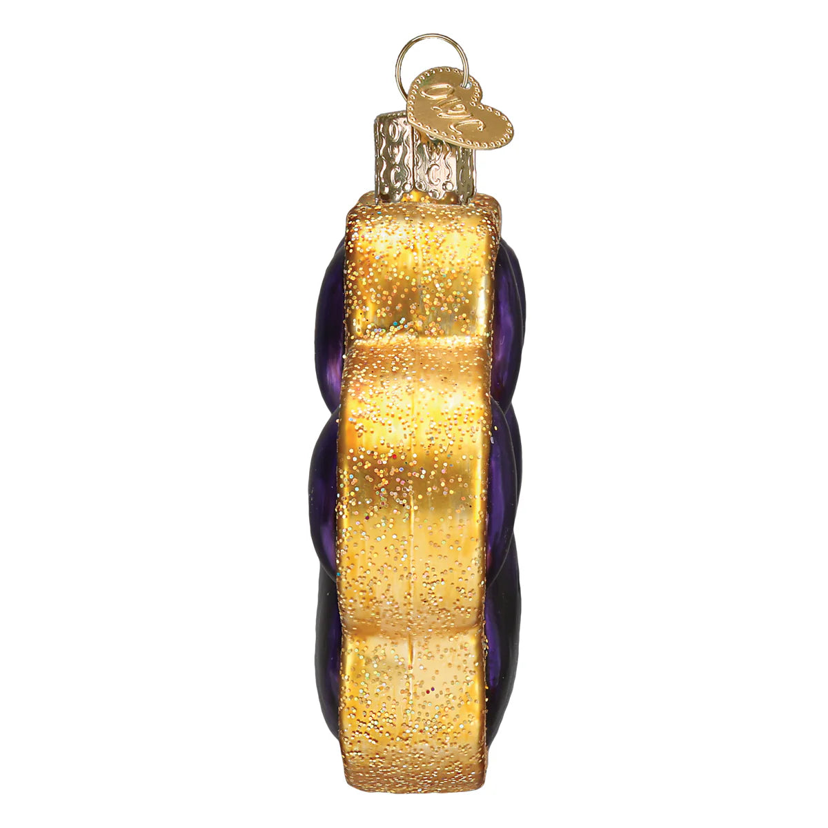 Ornament Paw Print Purple & Gold