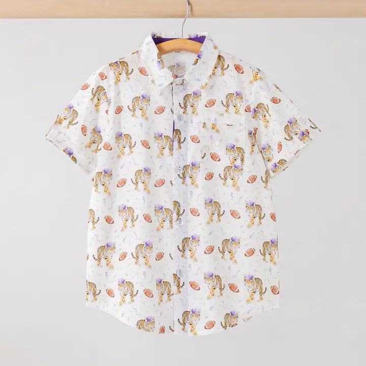 Kid's Collared Short Sleeve Shirt Kickoff in Louisiana