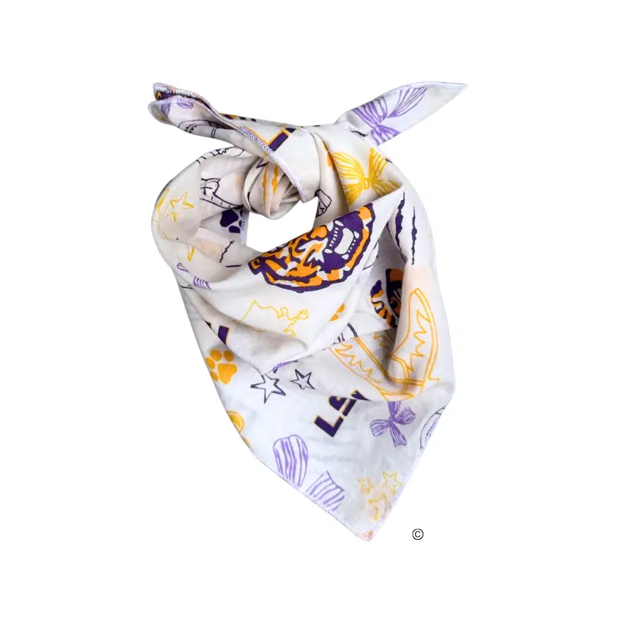 LSU Tigers Bandana Nash Grey