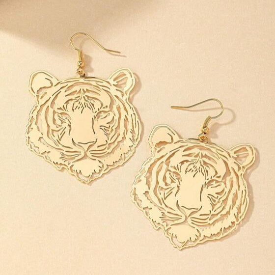 Earrings Tigerhead Drop