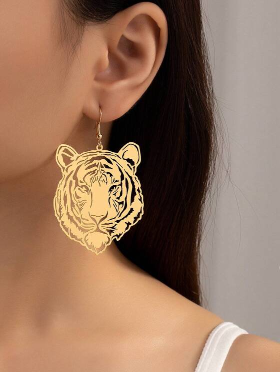Earrings Tigerhead Drop