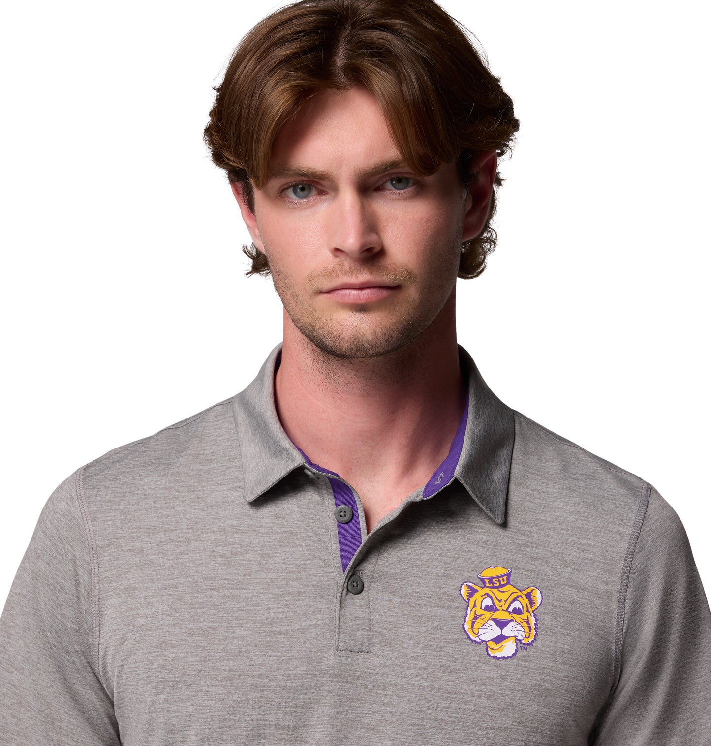LSU Tigers Men's Columbia Polo Tech Trail