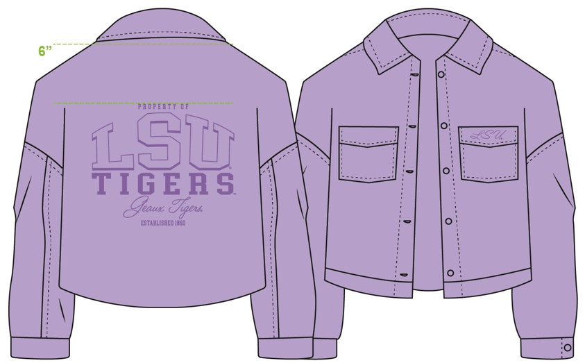 LSU Tigers Women's Canvas Embroidery Twill Jacket