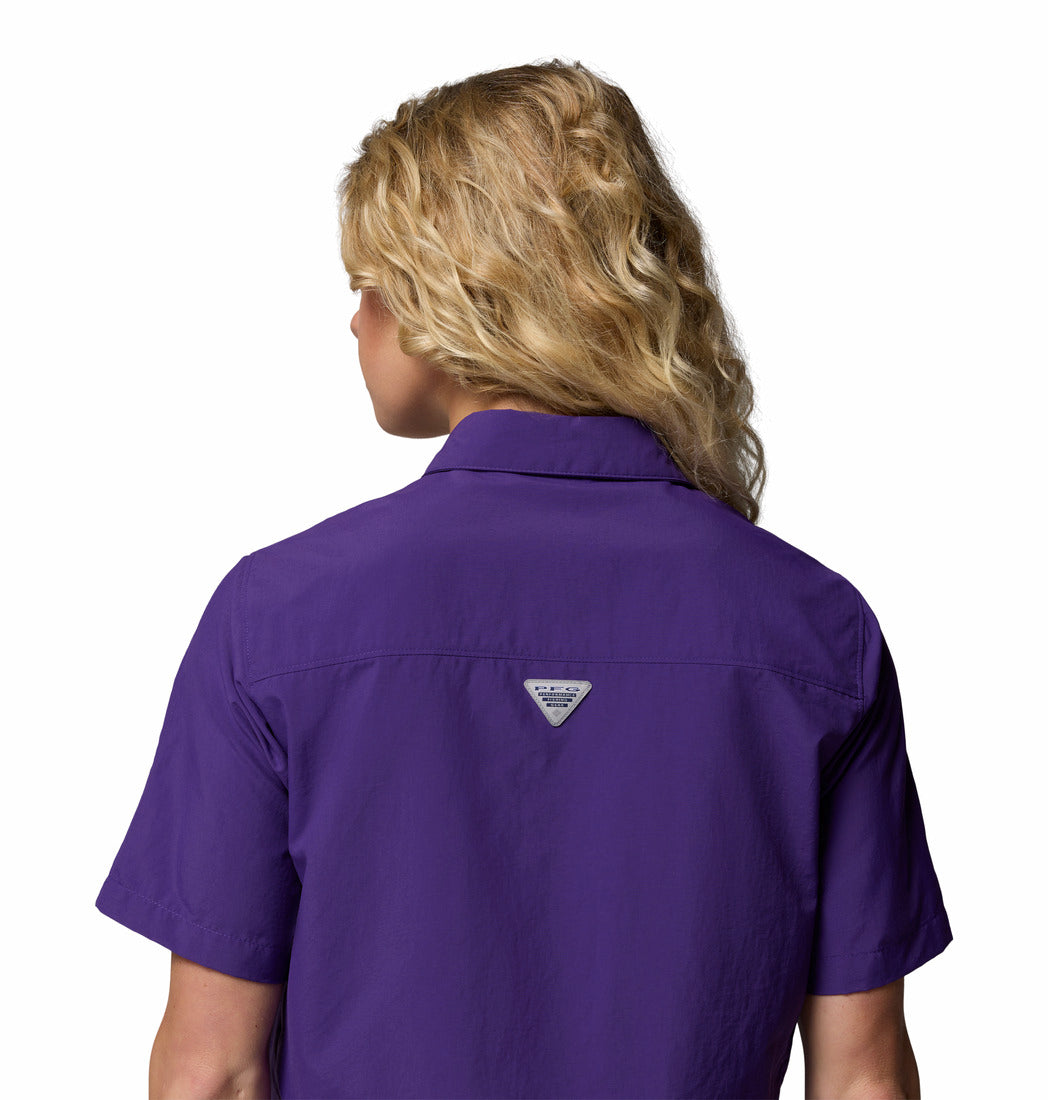 LSU Tigers Columbia Women's Open Water Short Sleeve Shirt Fall 26