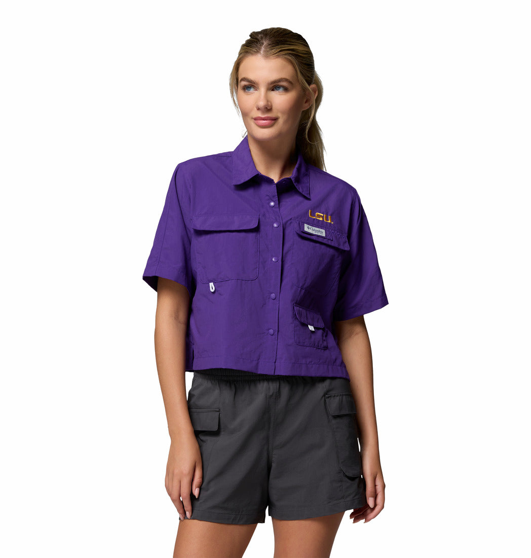 LSU Tigers Columbia Women's Open Water Short Sleeve Shirt Fall 26