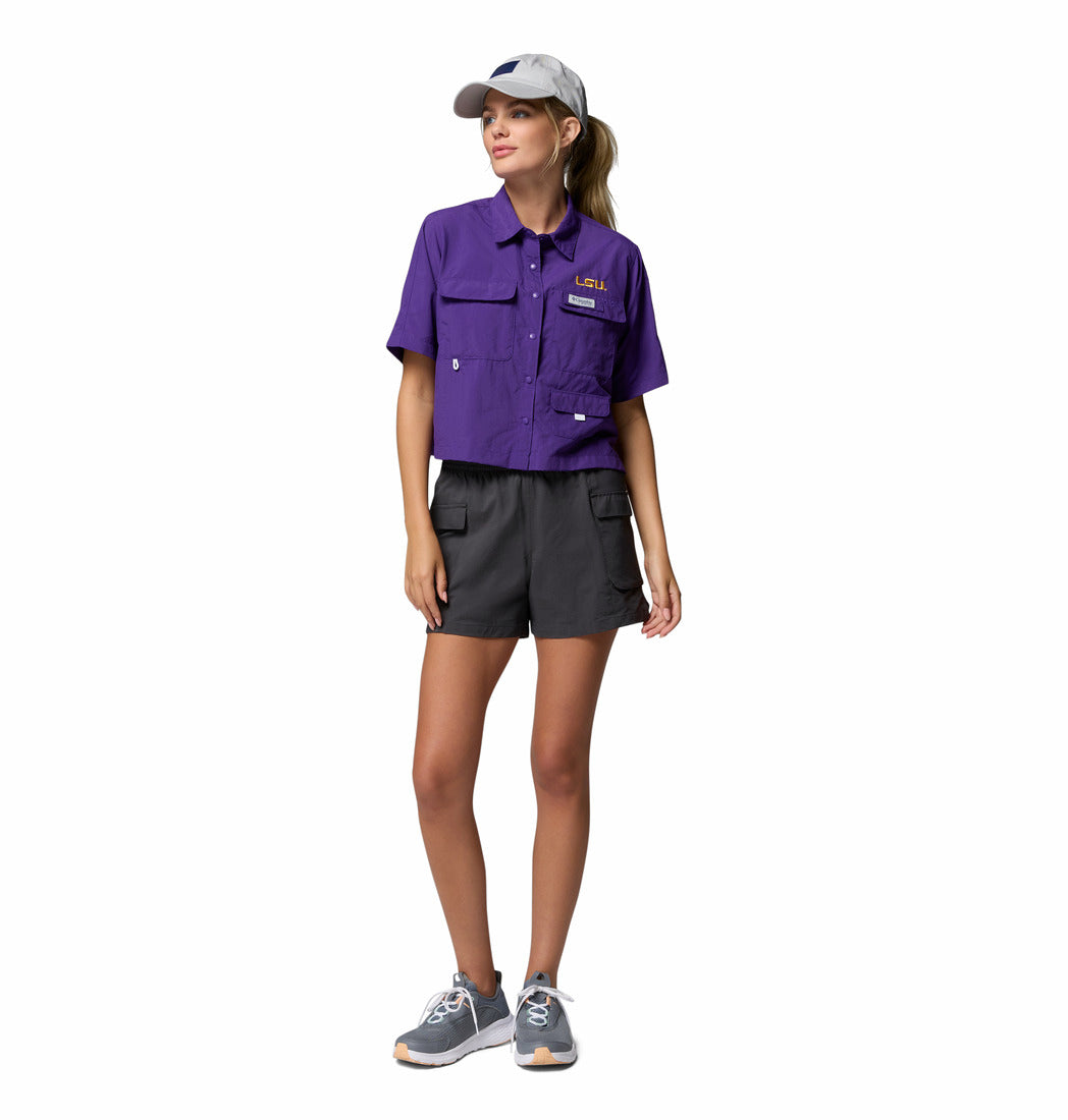LSU Tigers Columbia Women's Open Water Short Sleeve Shirt Fall 26