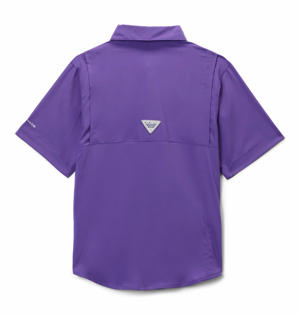 LSU Tigers Youth Columbia Tamiami Short Sleeve Shirt Spring 26