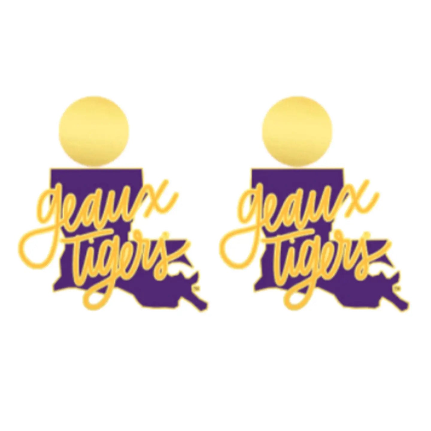 LSU Tigers Earrings Geaux Tigers