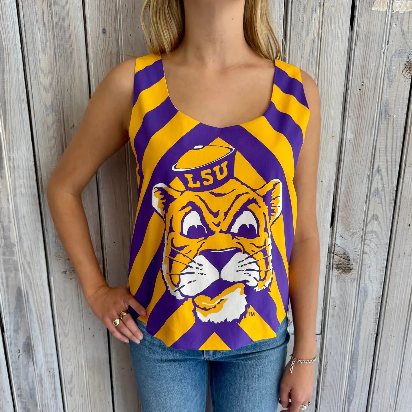 Women's Tank Top Chevron Tiger Stripe
