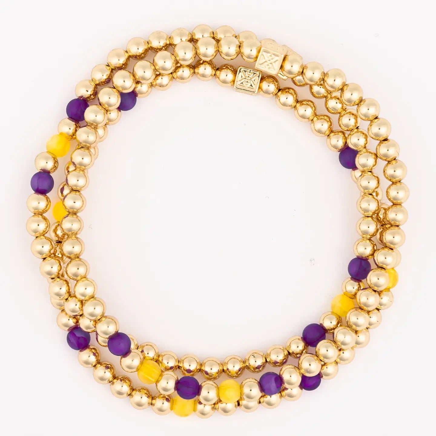 Bracelet Lydia Purple & Gold MM