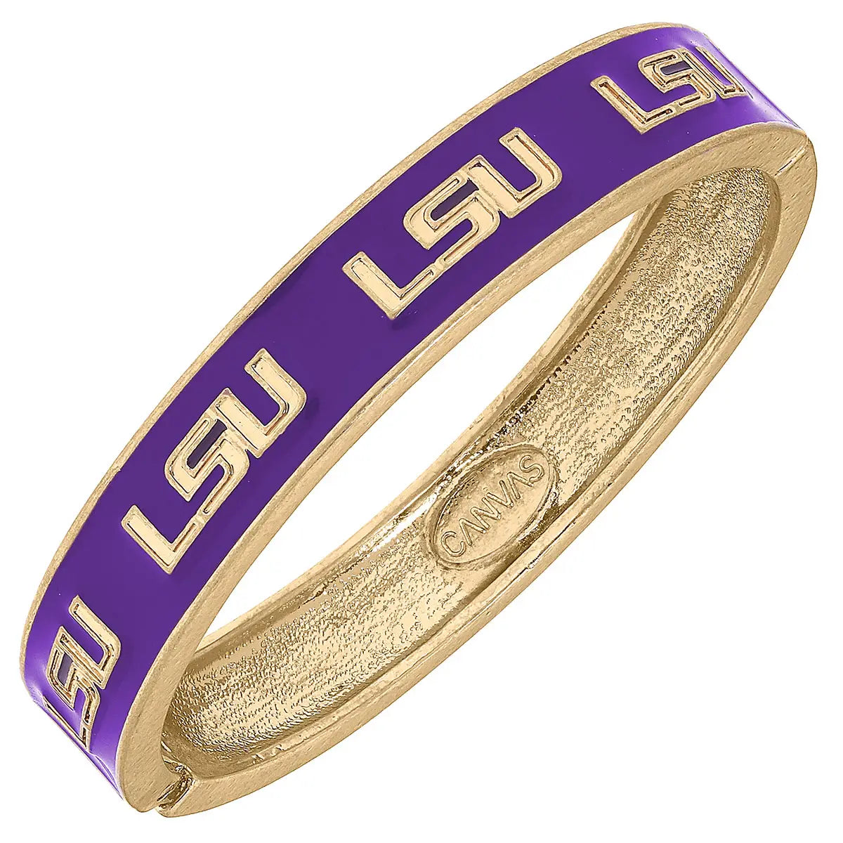 LSU Tigers Bracelet Logo Hinge Bangle