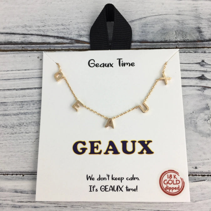 Necklace Dainty Dangle Geaux