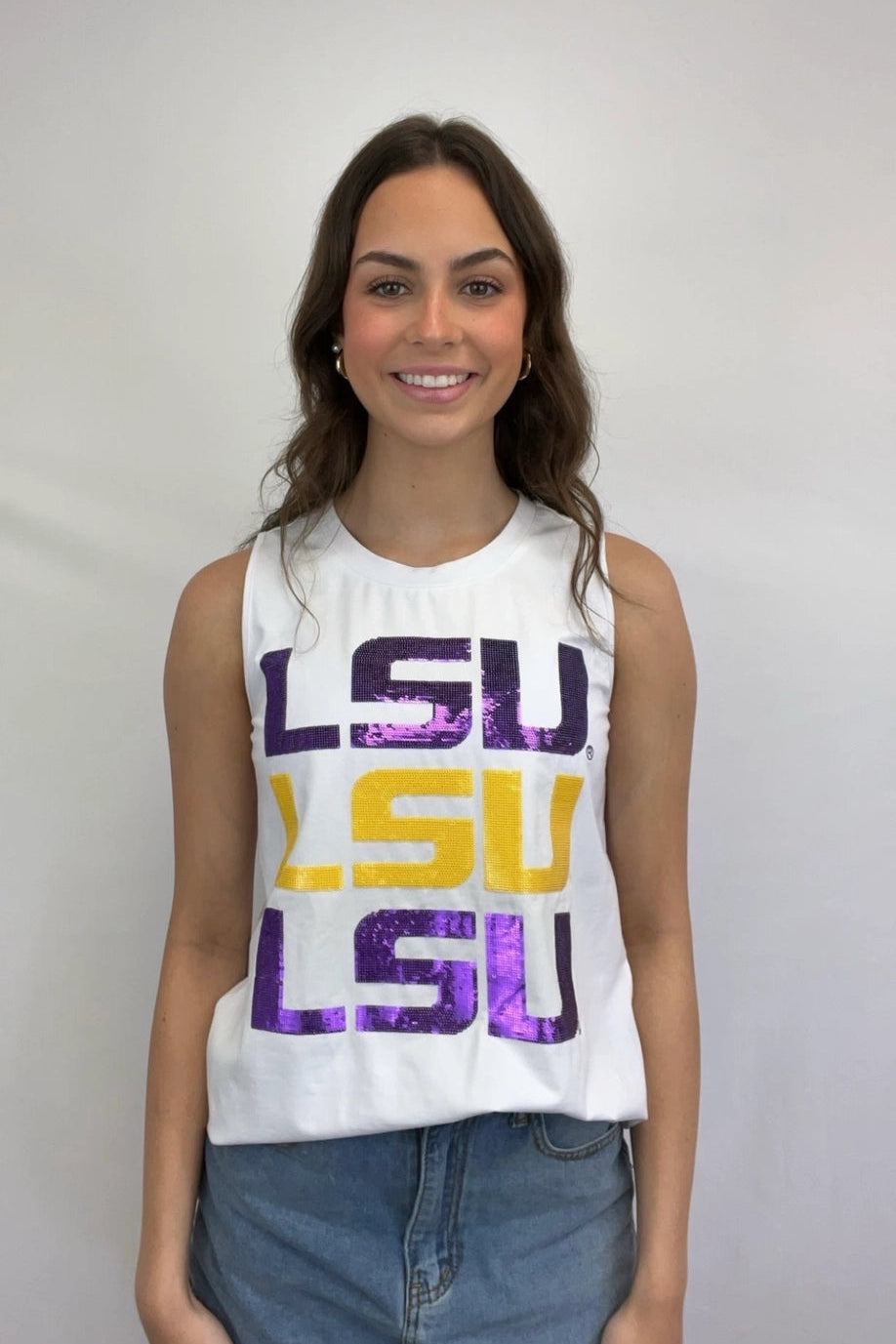 LSU Tigers Women's Tank Top Triple Block