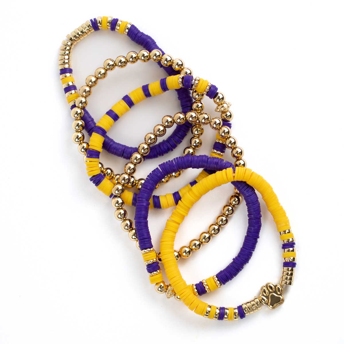 Bracelet Paw Print Bead Stack