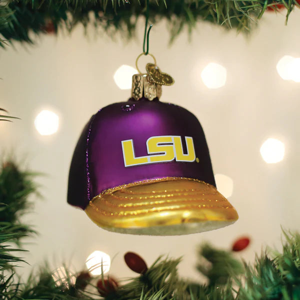 LSU Tigers Baseball Cap Ornament