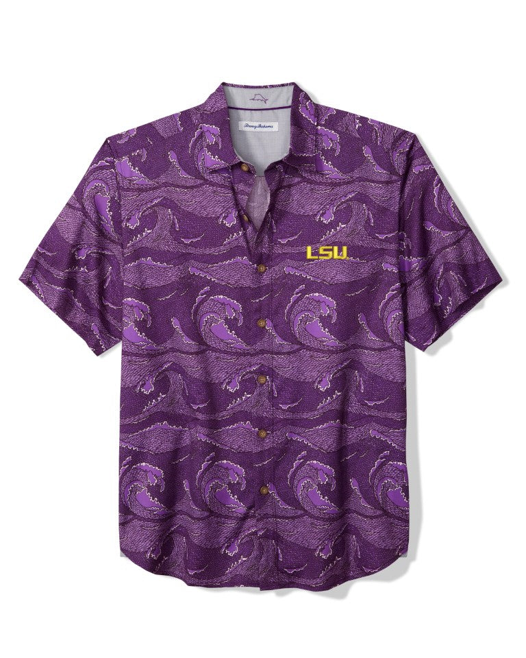 LSU Tigers Men's Tommy Bahama Wavescape Camp Shirt