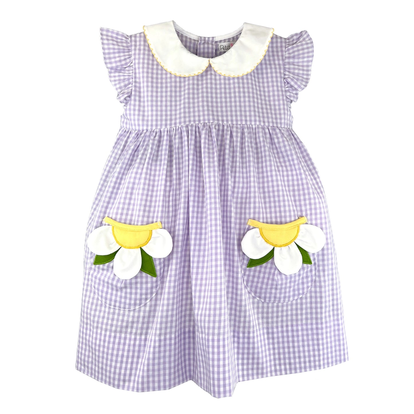 Infant Sun Dress with Daisy Flowers with Pockets