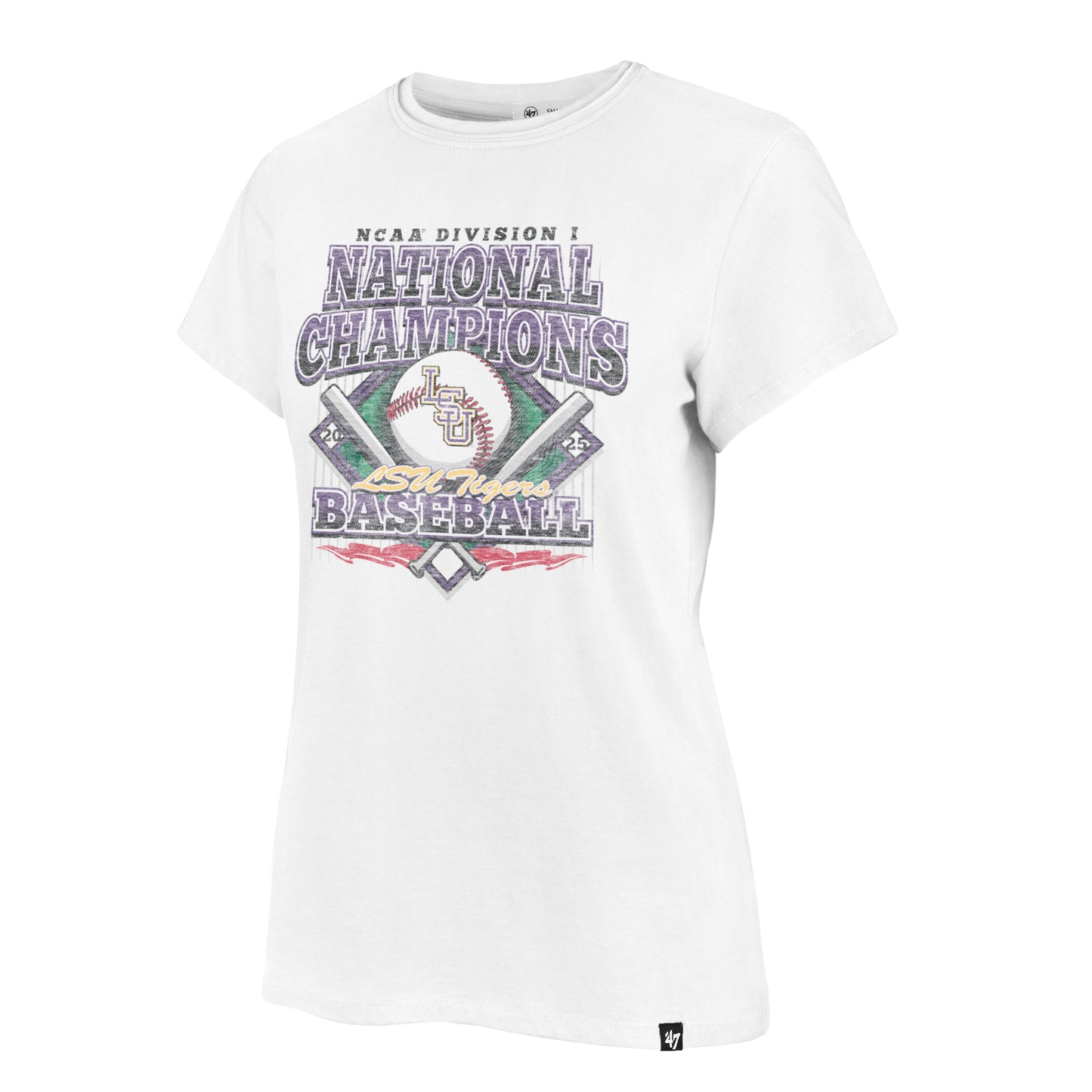 LSU Tigers 2025 Women's CWS National Champions Frankie 47 Brand T-Shirt