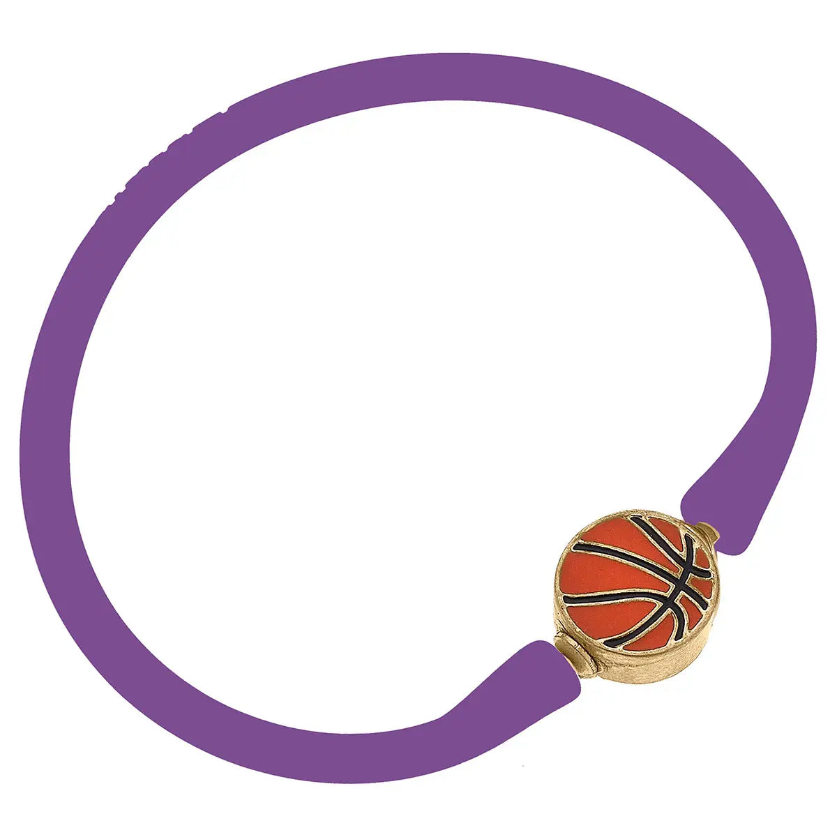 LSU Tigers Enamel Basketball Silicone Ball Bracelet