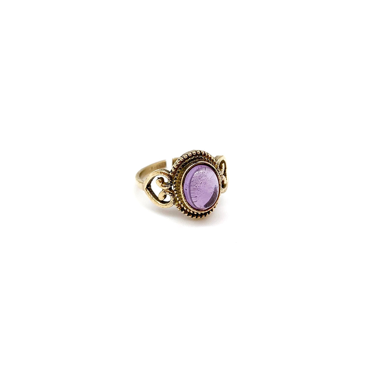 Ring Tanvi Gold Oval with Amethyst