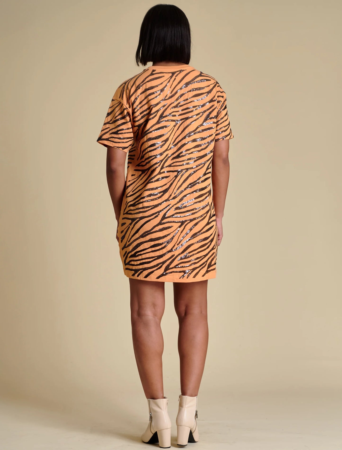 Dress Sequin Repeat T-Shirt Tiger Stripe