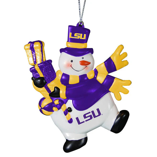 LSU Tigers Ornament Snowman
