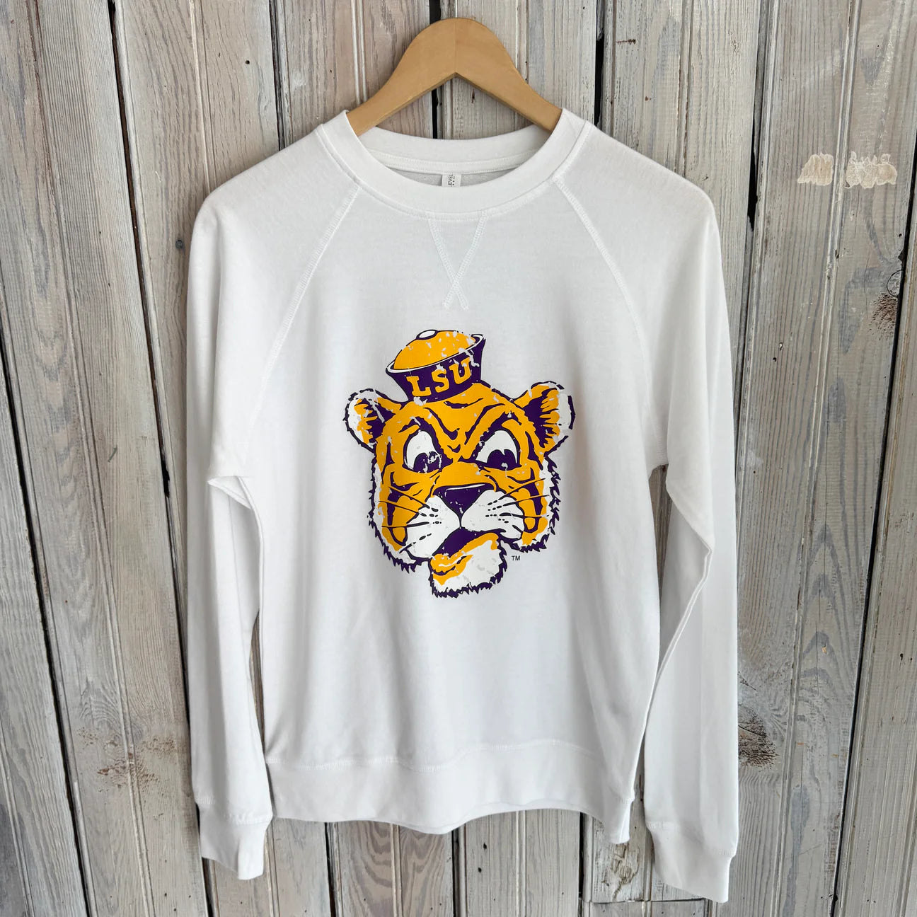 LSU Tigers Unisex Raglan Sailor Mike T-Shirt