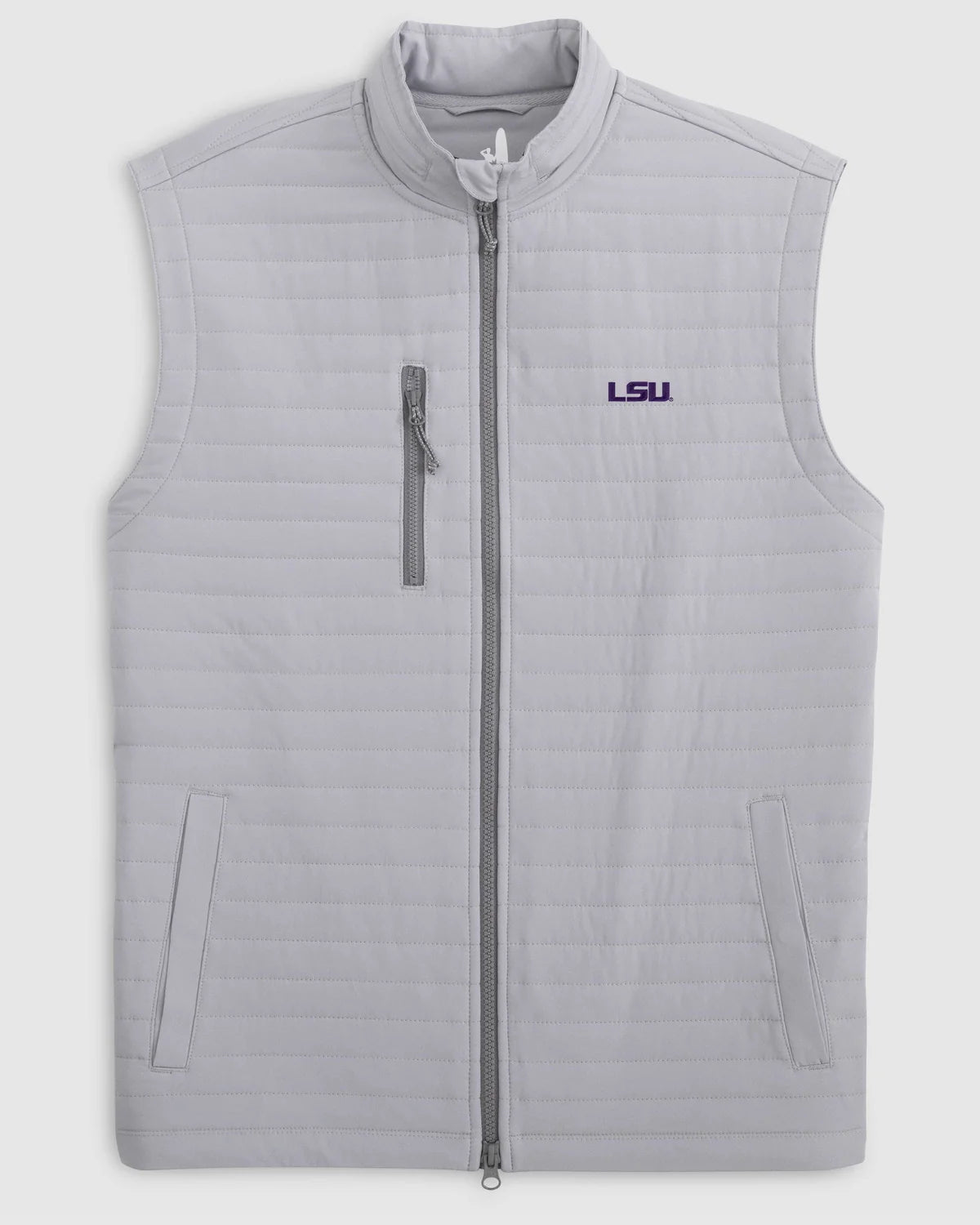 LSU Tigers Men's Performance Vest Crosswind Seal Double Zip Johnnie O