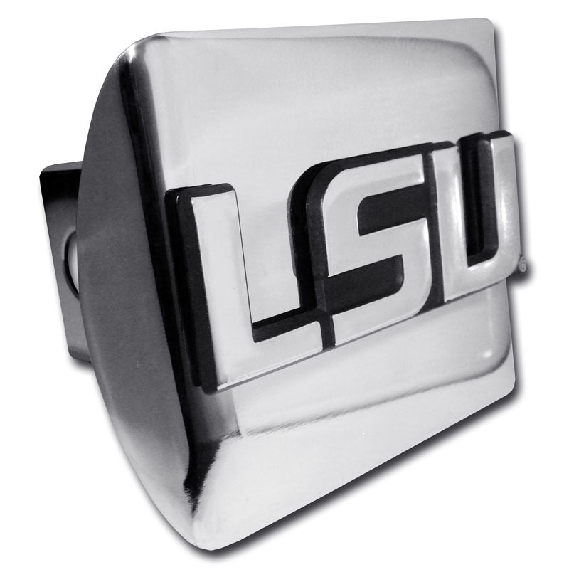 LSU Tigers Chrome Hitch Cover Back