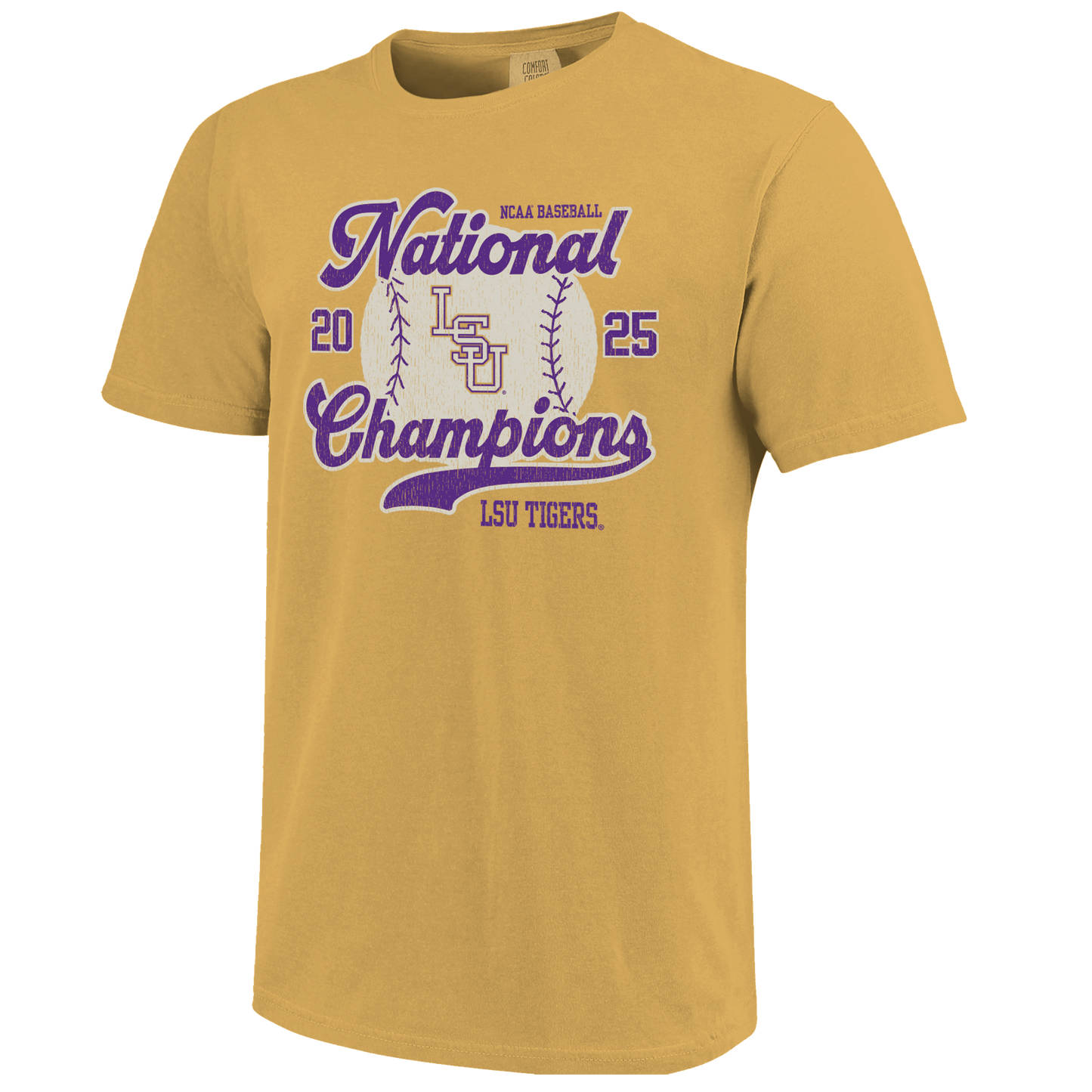 LSU Tigers 2025 College World Series Champions Script T-Shirt Comfort Colors