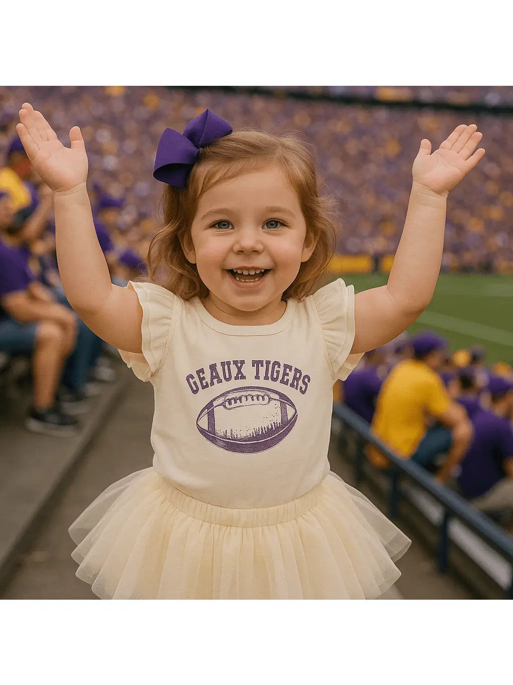 Kid's T-Shirt Flutter Sleeve Geaux Tigers