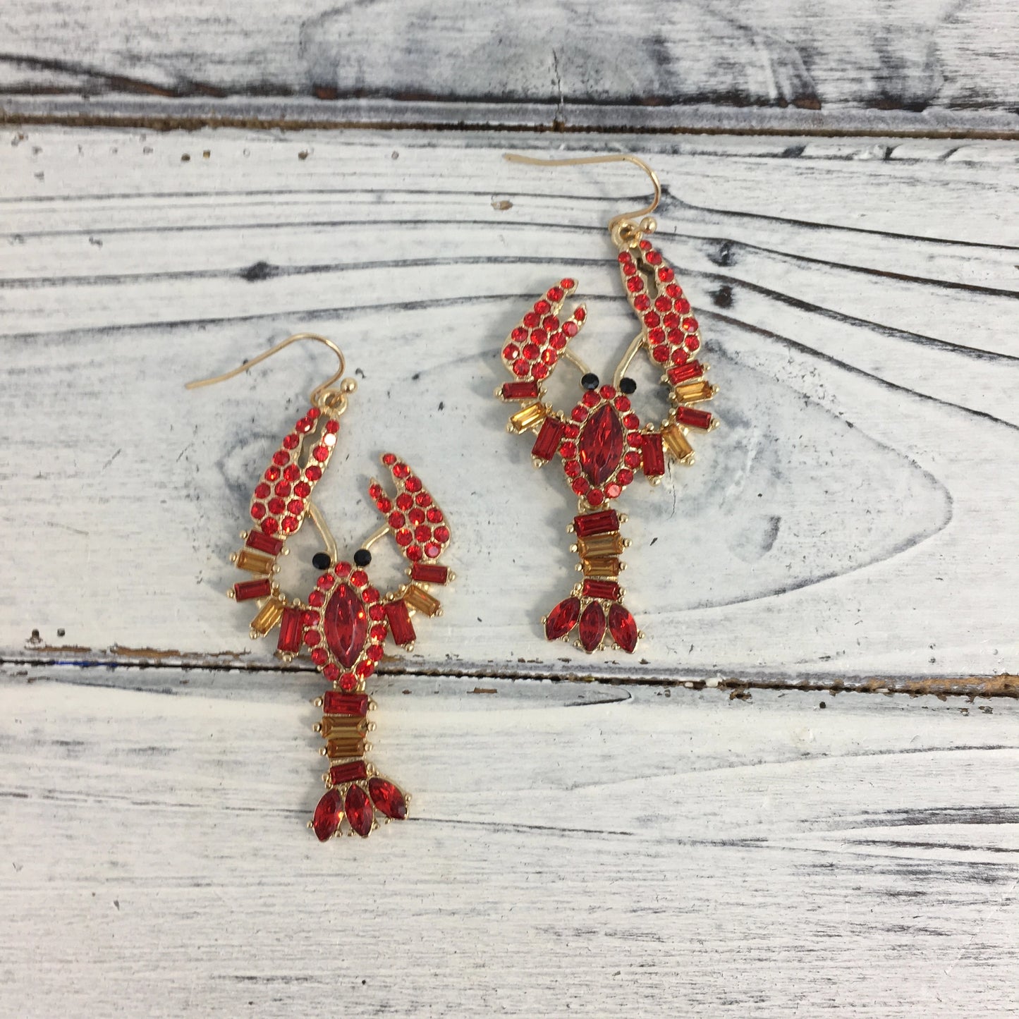 Earrings Stone Crawfish Dangle