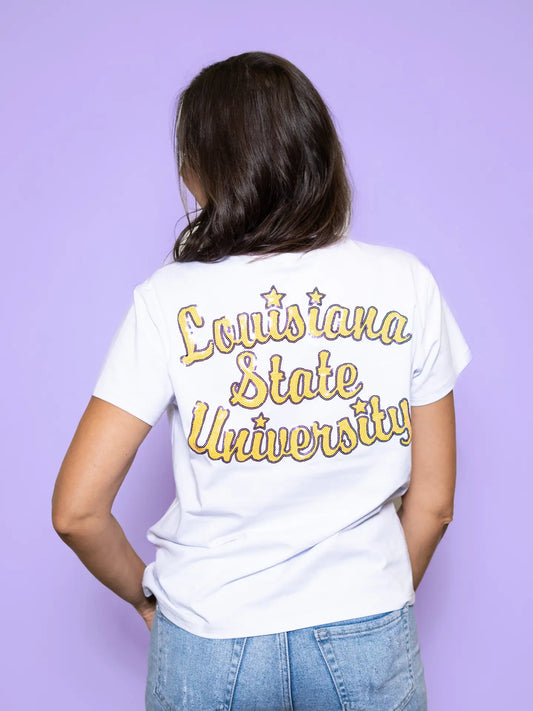 LSU Tigers Women's Sequin Tigerhead Louisiana State