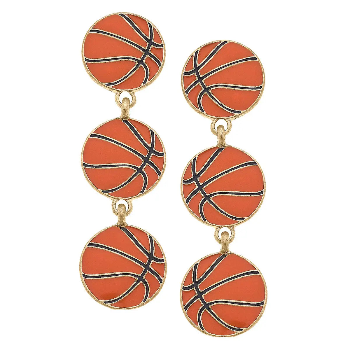 Basketball Triple Drop Enamel Orange