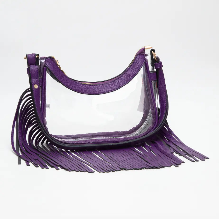 Bag Purple Tassel Clear Songlily