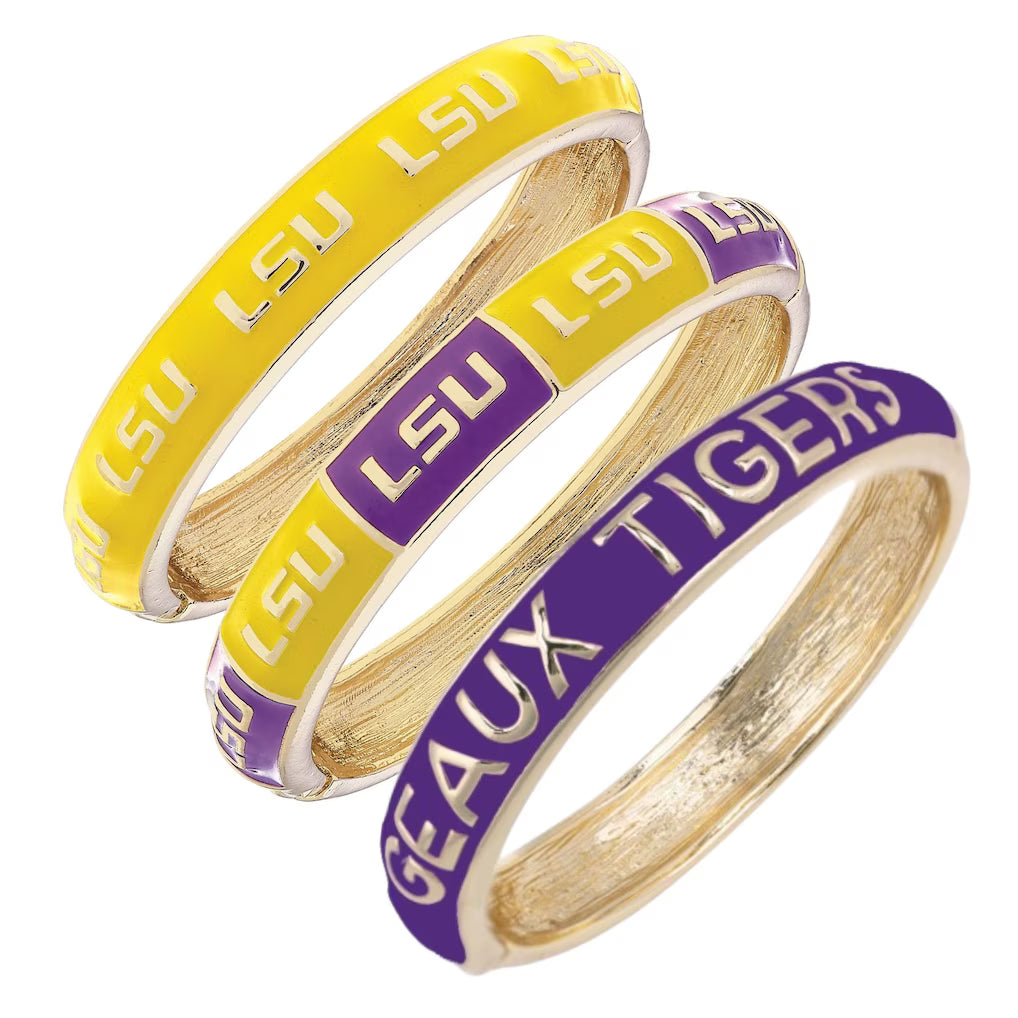 LSU Tigers Cuff Bracelet Canvas Style LSU