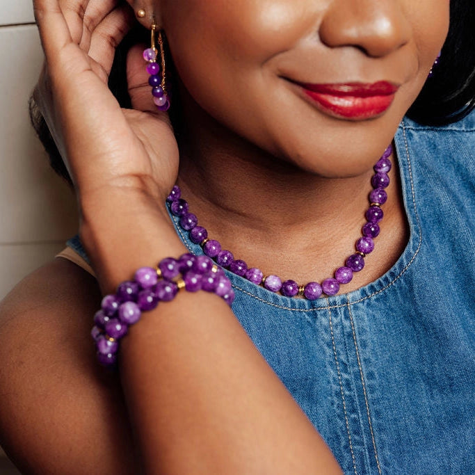 Bracelet Rally Beaded Purple