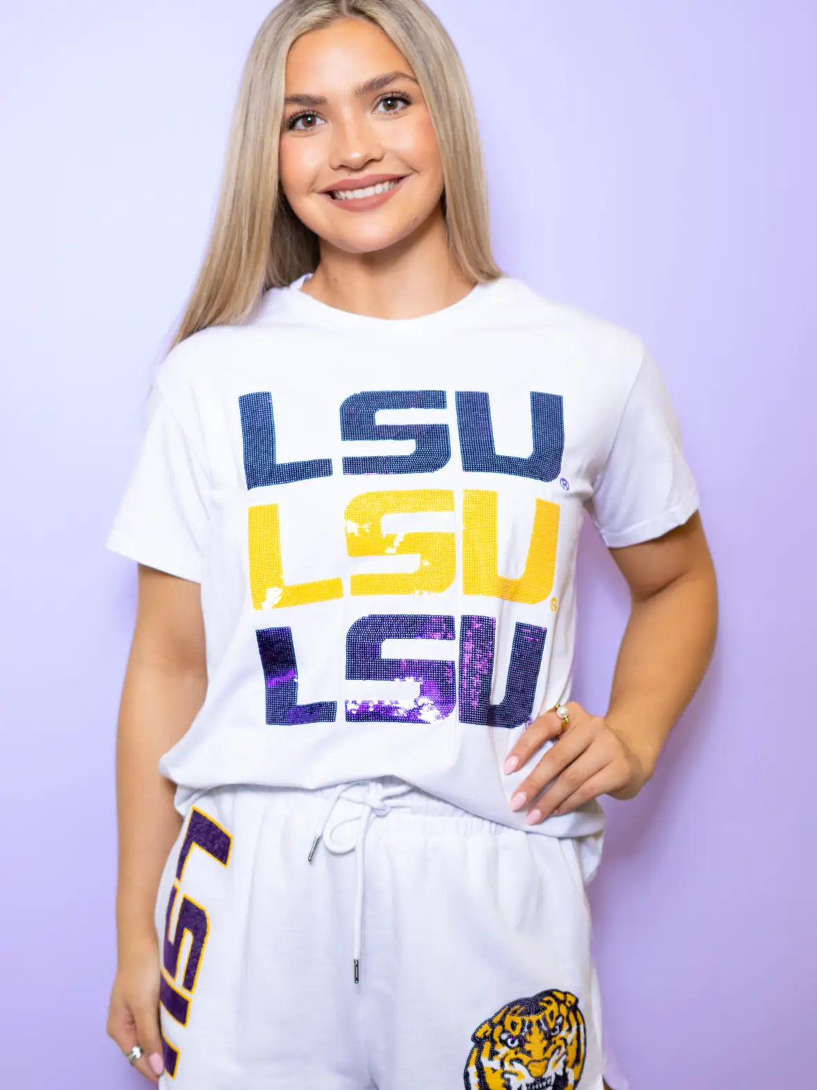 LSU Tigers Women's Triple Block T-Shirt