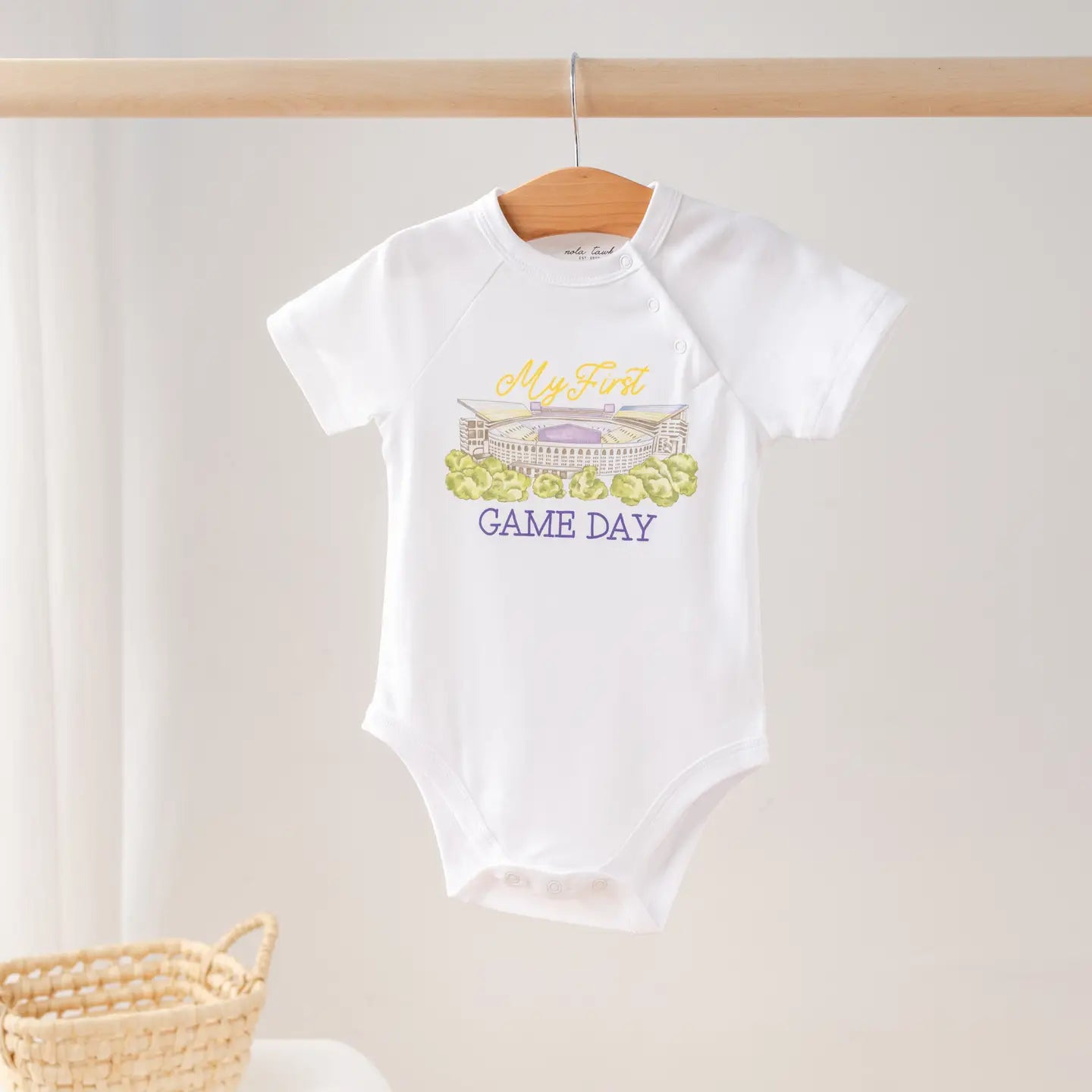 LSU Tigers Onesie Cotton My First Game Day