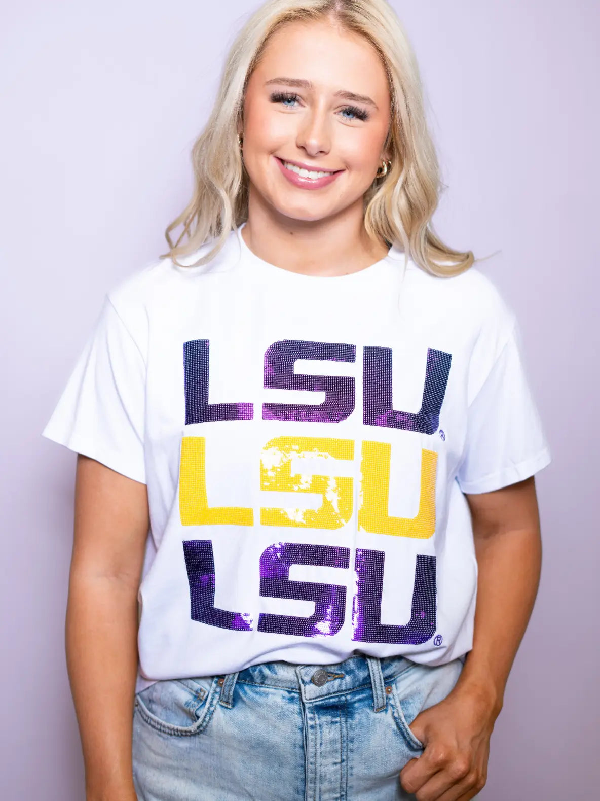 LSU Tigers Women's Triple Block T-Shirt