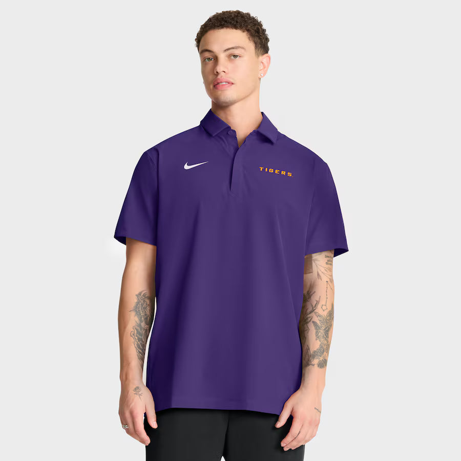 LSU Tigers Men's Nike Woven Coaches Polo Sideline 2025