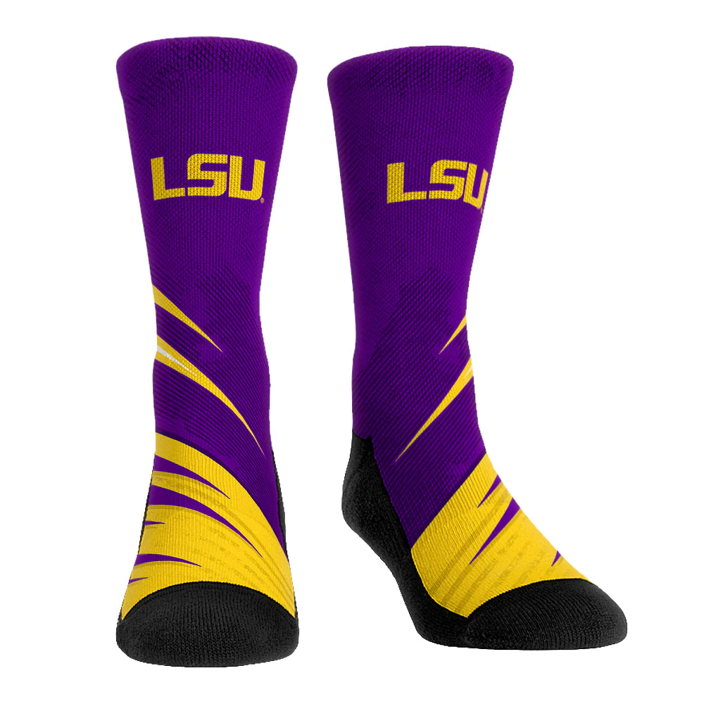 LSU Tigers Slant Slash Socks