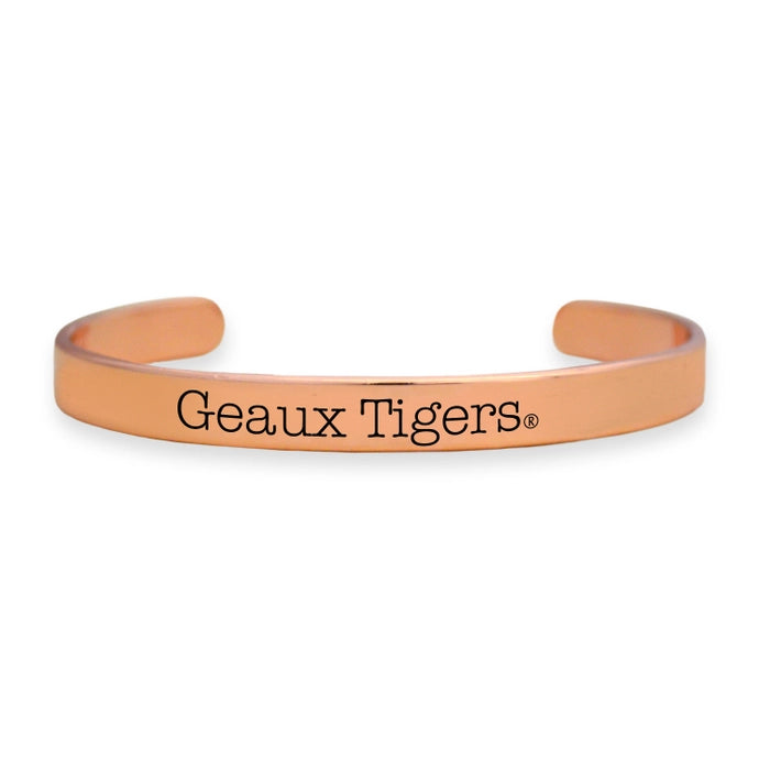 LSU Tigers Bracelet Phrase Cuff Mascot LSU