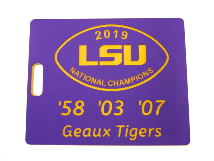 Cutting Board LSU Football National Champs History