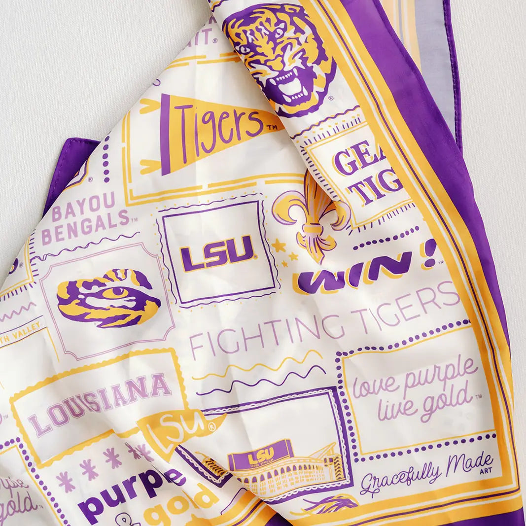 LSU Tigers Silk Scarf
