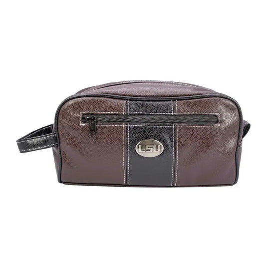 LSU Tigers Toiletry Dop Brown Bag
