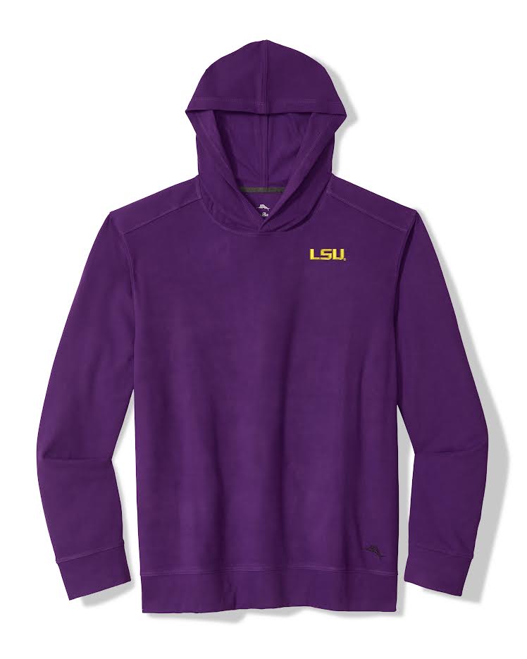 LSU Men's Tommy Bahama Bye Week Hoodie Grape